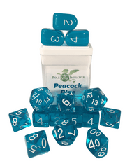 Role 4 Initiative - Transparent Peacock Blue Arch'D4 15pc